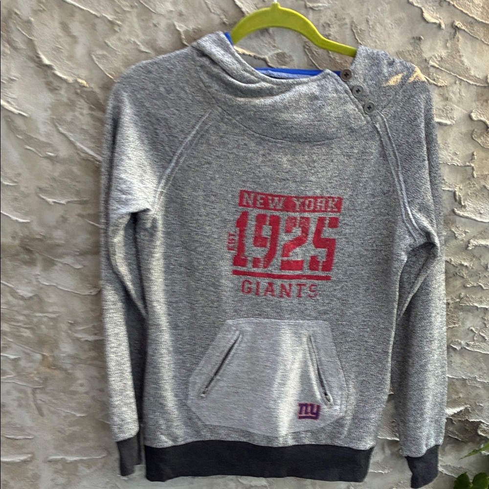 Womens NFL Gray Hoodie with Red New York Giants Design NWOT